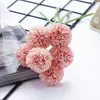 Decorative Flowers 27cm 6 Sticks/Bouquet Mini Hydrangea Artificial El Window Wedding Pography Props Flower Accessories