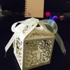 Gift Wrap 50pcs Crossing Candy Boxes Hollow Angel Box For Baby Shower Baptism Birthday First Communion Christening Party Favor Bag