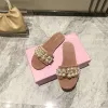 2024 new fashion Women's Slippers Luxury Velvet Pearl Sandals Fashion Summer Shoes high quality