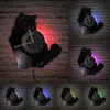 壁の時計私は猫のビニールLPアルバム再利用レコードクロックフラッフィーラグドール猫ペットアニマルシルエットLEDバックライトタイムピースユニークなギフト