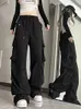 Frauenhose Capris JMPRS Strtwear Cargo Hosen Frauen Y2K High Taille Hip Hop gerade Hosen Amerikaner Retro Loose Casual BF Wide Leghose Neu Y240509