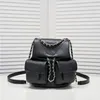 Подлинная кожаная кожаная модная сумочка дизайнерская сумка женская рюкзак кожаная классическая мини -сумка для плеча роскошная женская цепь B Mgcp