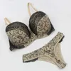 BRAS Sets neue sexy BCDE Cup BH Sets für Damen Lace Lady Ultradein atmungsaktive Schubpush -up -Unterwäsche nahtloser Blumen -BACD -Verschluss Dessous Y240513