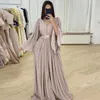 Elegant marockansk kaftan muslimska formella klänningar a-line långärmad aftonklänningar för kvinnor Dubai saudi arabiska kläder de soiree 267s