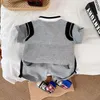 Summer Baby Girl Clothes Suit Enfants Boys Fashion Tshirt Shorts 2pcssets Toddler Cosual Sports Costume Kids Tracksuits 240511
