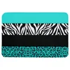 Tapetes leopardo teal e zebra faixas banheiros banheira tapete de banheira tapete de banho de banho de banho de banho de cozinha decoração