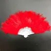 Vouwen Feather -fans Hand vastgehouden Vintage Chinese stijl Dance Wedding Craft Downy Feathers Foldable Dancing -fans