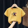 Mode Baby Kinder T -Shirt Cotton Luxus Marke Print Shirt Summer Boy Girl Kleidung Kurzarm lustige Kawaii Kinder Casual Tops 240510