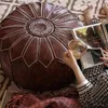 Kissen marokkanischer Stil Cover PU Leder Unstuffed Ottoman Sticker Handwerk Meditation Futon Tatami Pouf ohne Füllungen
