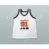 Herhangi bir isim Herhangi bir Takım Dennis Rodman 91 Long Beach Jam Beyaz Basketbol Forması Tüm Dikişli Boyut S-6XL En İyi Kalite