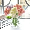 Decorative Flowers 27cm 6 Sticks/Bouquet Mini Hydrangea Artificial El Window Wedding Pography Props Flower Accessories