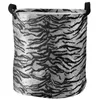 Sac à linge Animal Tiger Skin noir blanc pliable panier de grande capacité Baginage de rangement de vêtements imperméables