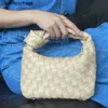 Bottegvenets Jodie Sac 2024 Woven Womens New Style Dumplings Knot Underarm Cloud Advanced Handbag Leather Frj