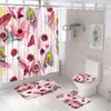 Zasłony prysznicowe Boho Dreamcathcer Zestawy kurtyny plemienne z piór etnicznych kwiat tkanin łazienka bez poślizgu dywaniki toaletowe maty do kąpieli
