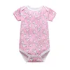 Rompers Baby Boy Vêtements Vêtements d'ajustement serrés pour les nouveau-nés Baby Girls Corps à manches courtes 3 6 9 12 18 24 mois Clothingl2405