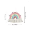 Decorative Figurines Rainbow Wall Hanging Ornaments 8 Lines Macrame Tapestries Woven With Tassels For Nursery Room Home Decorations