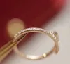 2024V Gold Luxury Quality Charm Punk Band Thin Nail Ring med diamant i två färger pläterade för kvinnors engagemangsmycken Gift Have Box Stamp Q4