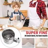 Baking Tools Stainless Steel Handheld Flour Sieve Semi-automatic Double-layer With Graduated Cup Fine Powder Kitchen