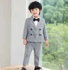 Anzüge Korea Jungen formelle Jacke Hosen Bowtie Foto Kleid Neugeborenes Baby 1 Jahr Geburtstag Anzug Kinder Hochzeitsfeier Klavier Show Kostüm