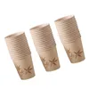Cups jetables Paires 50pcs Casse décorative Bamboo Fibre Paper Party Table Varelle pour le festival de mariage d'anniversaire