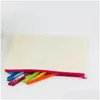 Storage Bags Sublimation Blank Square Bag Heat Transfer Canvas Zipper Cosmetic Diy Painting Student Pencil Case Drop Delivery Home G Dhodg