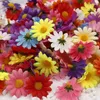 Flores decorativas 10 PCs/lote Daisy Artificial Girassóis de girassóis elásticos Caixa de presente Decoração de festas de aniversário Acessórios para casa Acessórios