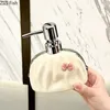 Flytande tvåldispenser keramisk tandborstehållare el hand sanitizer flaska kreativ press typ lotion hem badrumstillbehör