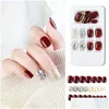 Nail Art Decorations Faux Nails 24pcs McOlor Faux Patch Long Oval Amovable Short Paragraph Fashion Manucure WH0616 DROP DIVRITE