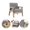 Coperture per sedie Mini divano singolo Ornamenti fatti in casa Fai da te giocattolo accessori in stile giapponese in legno minuscolo individuo decorativo