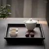 Tea Trays Japanese-Style Bamboo Mat Tray Song Dry Pour Pot Rectangular