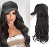 Wig Womens Duck Tongue Hat Simulation Long Hair Big Wave Integrated Fashion Hat Wig