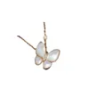 Designer sieraden luxe Vanca accessoires stereoscopische vlinder ketting vrouwelijke natuurlijke witte fritillaria met 18K hoge versie klassieke hangkraagketen