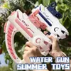 Gun Toys Sand Play Water Fun Huiqibao Space Electric Automatic Water Storage Gun Portable Childrens Summer Beach Outdoor Fighting Childrens Fantasy ToyL2405