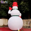 Nouvelle arrivée 5mh Géant gonflable Snowman Inflation Cartoon Cartoon Snow Ball Personnage pour la fête de Noël Décoration des événements Toys Sport