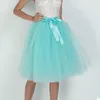 Saias camadas de estilo de verão Tutu Tulle Salia alta cintura elástica Vestido de baile de bola de bola plissada SAIAS JUPE