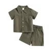 MA Baby 6m-4y Baby и Pajama Set Set Stemped Summer Shot Ride Top и Shorts D01 240428