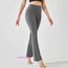 AAA Designer LUL Pantalons de yoga sportifs pour femmes confortables New New-Side Nylon Louting Hip Terre Crop large Ligne de la jambe Running Forness pour les femmes