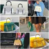 Obere Griffs Bags Goy Umhängetasche Saigon Taschen Designer -Taschen Einkaufstasche Luxus Frauen Handtaschen Echtes Leder Travel Crossbody Top Holzgriff Clutch Handtasche Grün grün