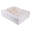 Garrafas de armazenamento 4 PCs Cupcakes Wrappers Reciplers Supplies Supplies Pastrely Pastely Buffin White Holder Packing