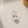 New Four Leaf Clover Fritillaria Ring Classic Designer Womens Adjustable Ring Young Fashion Style Womens Gift Jewelry Ring Titanium Steel Not Change Color Ring