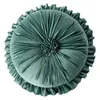 Pillow Seat Ruffle Comfortable Touch Full Filling Elastic Decorative Round Office Nap Back Support Plush Home Supplies