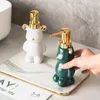 Sıvı Sabun Dispenser Whyou 270ml Seramik Karikatür Bira Dağıtıcı Emülsiyon Lateks Şişeler Banyo Aksesuarları Set Düğün Hediyesi