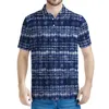 Polos pour hommes Blue Shibori 3D Polo Polo pour hommes Femmes Retro Graphiques Côtes courtes TEES TOPS SUMBRE STREE