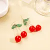 Personalisierte Mode Red Crystal Cherry Designer Ohrringe für Frauen Temperament Charme Ohrring für Lady Party Schmuckgeschenke