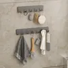 Cucina per utensile per utensile per la casa per pugno scaffale senza pugno bagno bagno da bagno a parete da bagno gancio da bagno gancio dietro la porta