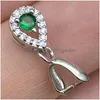 Smyckesinställningar S925 Sier Pearl Pendant Mounts Halsband Tillbehör DIY EMAMEL BAT Drop Delivery Dhgarden Dhbod