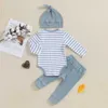 Kledingsets Baby katoenen kledingset gestreepte jumpsuit 3 6 9 12 18 maanden oud Baby ClothingL2405