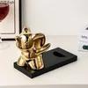 Decorative Figurines Creative Elephant Red Wine Rack Ceramic Crafts Decoration Living Room Champagne Storage European Home Art