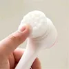 Cleaning Double sided facial cleaning brush silicone facial cleaning brush blackhead removal pore cleaning massage exfoliator facial scrub brush d240510