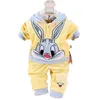 Clothing Sets Newborn Autumn Clothing Winter Baby Boys Clothing Set Childrens Clothing Set Childrens Girls Sports T-shirt+PantsKeep Warm SetL240513